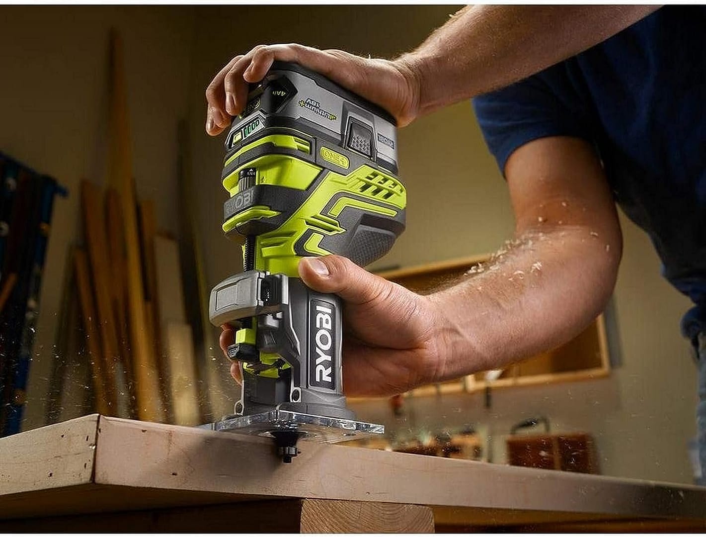 ryobi p601 one 18v lithium ion cordless fixed base trim router review
