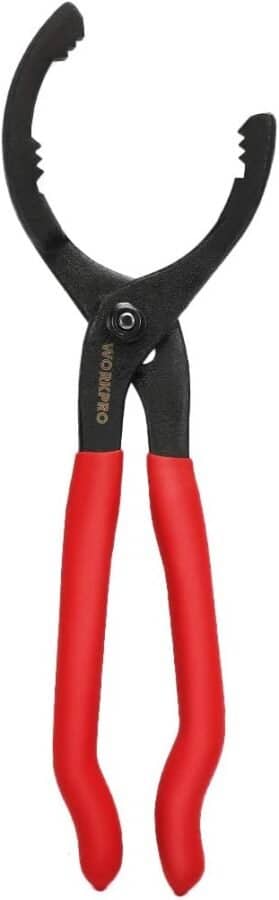 WORKPRO 12 Adjustable Oil Filter Pliers, Wrench Adjustable Oil Filter Removal Tool, Ideal For Engine Filters, Conduit,  Fittings, W114083A