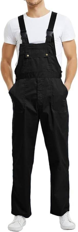 TOPTIE Mens Bib Overall Mid-Weight Coverall Big and Tall with Tool Pockets, Workwear Apparel