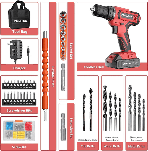 PULITUO Cordless Drill Set Review