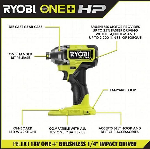 RYOBI ONE+ HP 18V Impact Driver Review