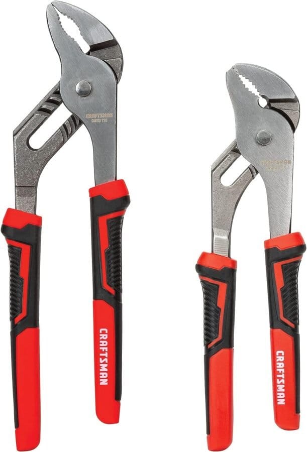 CRAFTSMAN Pliers, 8  10-Inch, 2-Piece Groove Joint Set (CMHT82547), Red