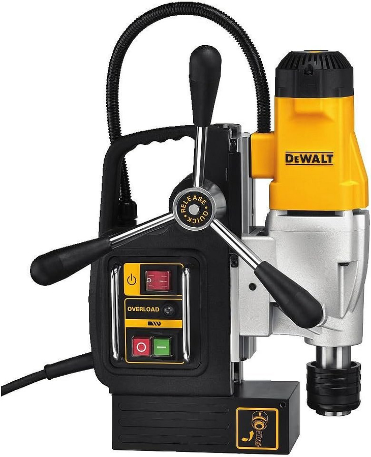DEWALT Drill Press, Magnetic, 2”, 10-Amp with 2-Speed Setting, Coolant Tank, Includes Quick Change Chuck System 1/2 and 3/4(DWE1622K)