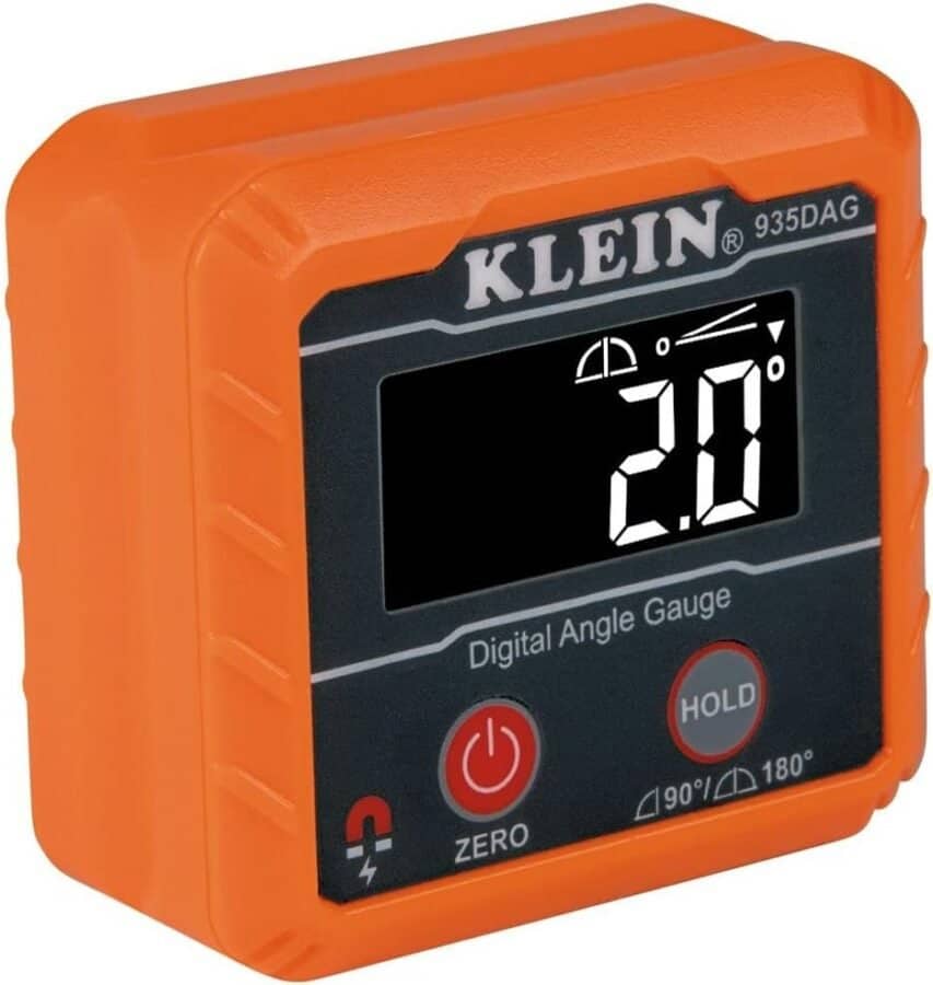 Klein Tools 935DAG Digital Electronic Level and Angle Gauge, Measures 0 - 90 and 0 - 180 Degree Ranges, Measures and Sets Angles