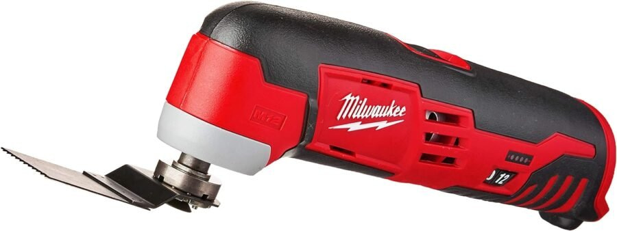 Milwaukee 2426-20 M12 12 Volt Redlithium Ion 20,000 OPM Variable Speed Cordless Multi Tool with Multi-Use Blade, Sanding Pad, and Multi-Grit Papers (Battery Not Included, Power Only)
