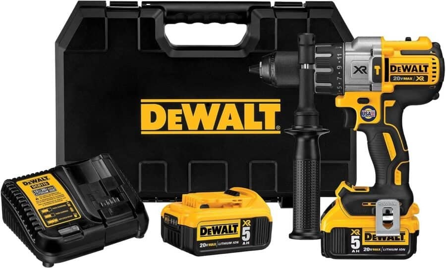DEWALT 20V MAX XR Hammer Drill Kit, Brushless, 3-Speed, Cordless (DCD996P2)