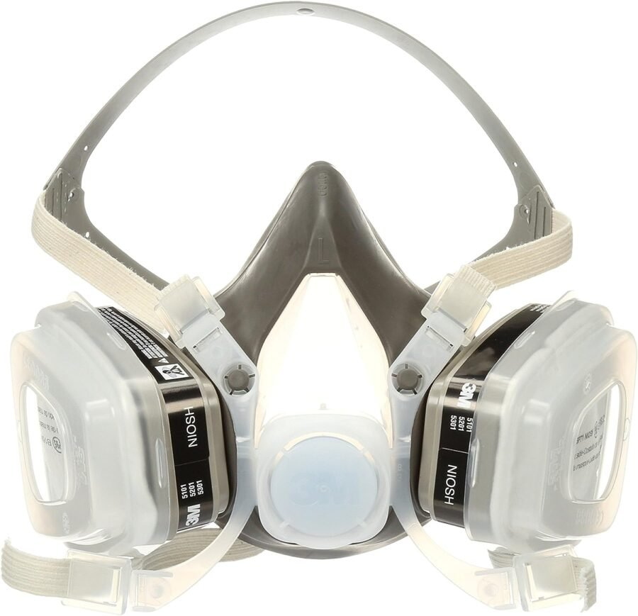 3M P95 Respirator, Half Face, Disposable, 53P71, Large Size, Protection Against Organic Vapors and Particulates