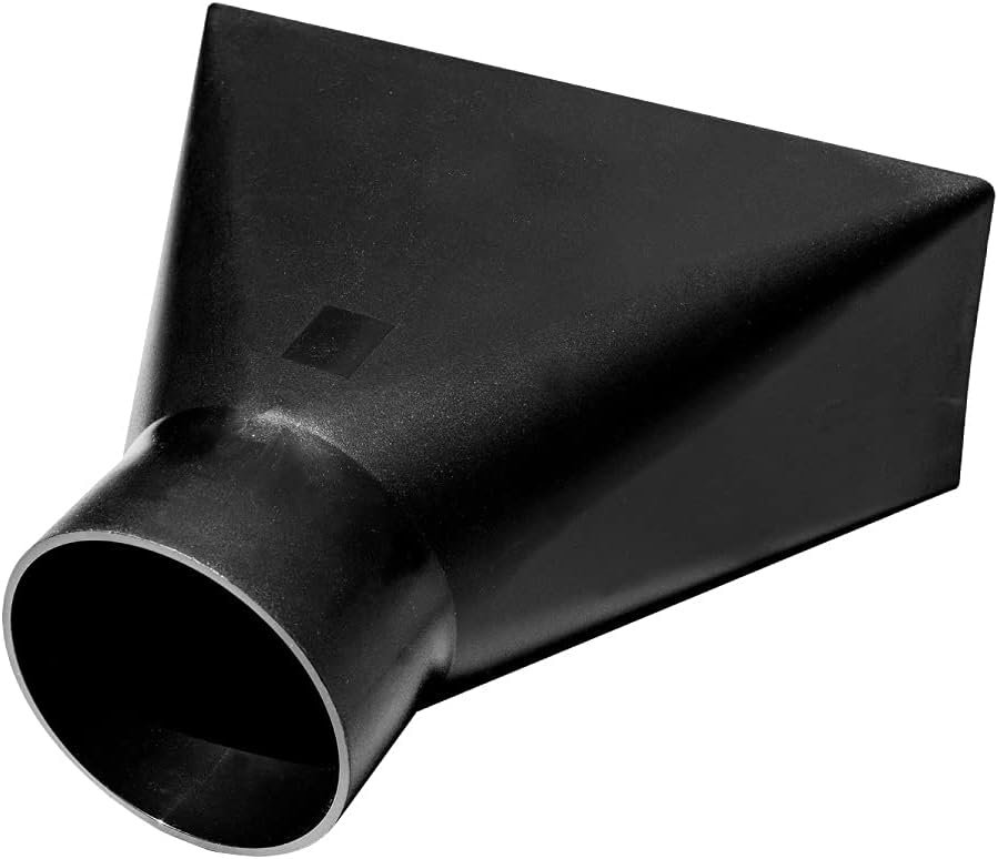 POWERTEC 70151 Dust Hood Rectangular Shape, Funneled 4-Inch Fitting By 10-Inch Wide Attachment for Dust Collection